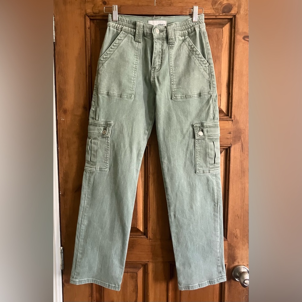 Women's Sage Green Cargo Jeans
